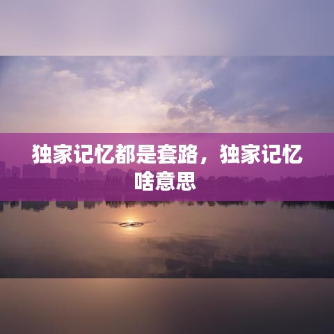 獨(dú)家記憶都是套路，獨(dú)家記憶啥意思