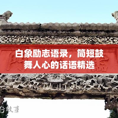 白象勵志語錄，簡短鼓舞人心的話語精選