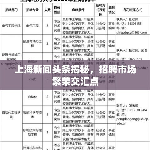 上海新聞頭條揭秘，招聘市場繁榮交匯點