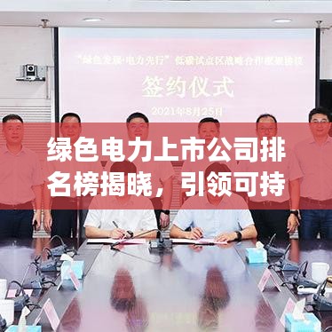 綠色電力上市公司排名榜揭曉，引領(lǐng)可持續(xù)發(fā)展的先鋒力量