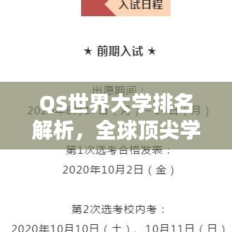 QS世界大學(xué)排名解析，全球頂尖學(xué)府榜單揭曉！