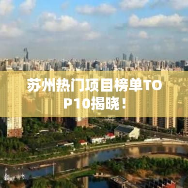 蘇州熱門項目榜單TOP10揭曉！