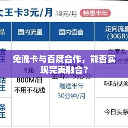 免流卡與百度合作，能否實(shí)現(xiàn)完美融合？