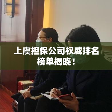 上虞擔(dān)保公司權(quán)威排名榜單揭曉！